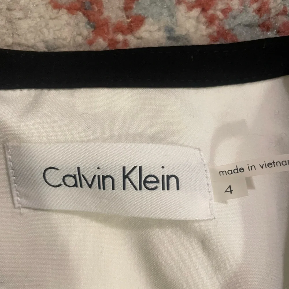 Calvin Klein Ivory Jacket with Black Accents - Picture 2 of 3